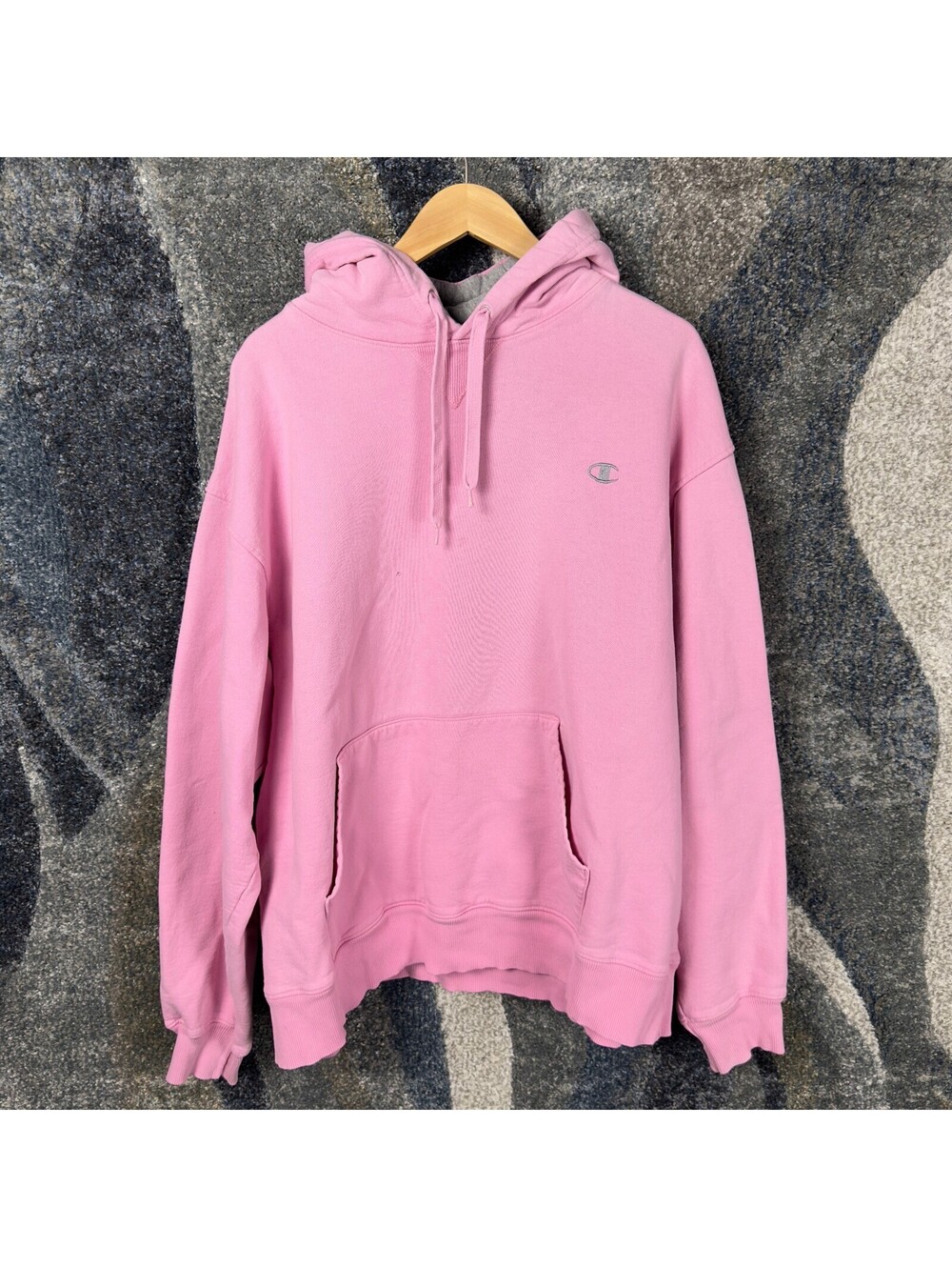 Y2K Champion Hoodie Mens XL Pink Oversized Barbiecore Boxy